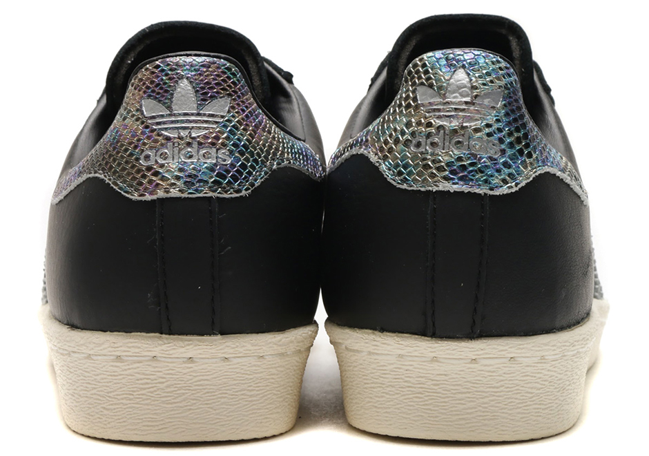 Adidas Superstar Iridescent Snakeskin Black Leather Bz0147 5