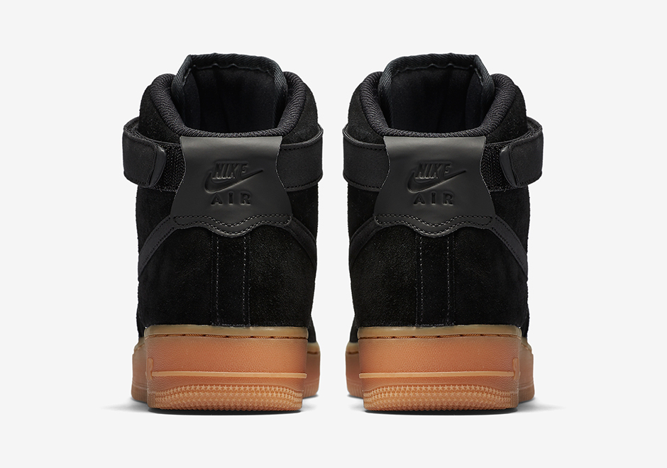 Nike Wmns Air Force 1 High Black Suede Gum 860544 004 4