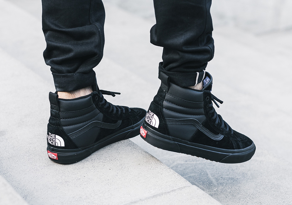 North Face Vans Sk8 Hi Black Black 1