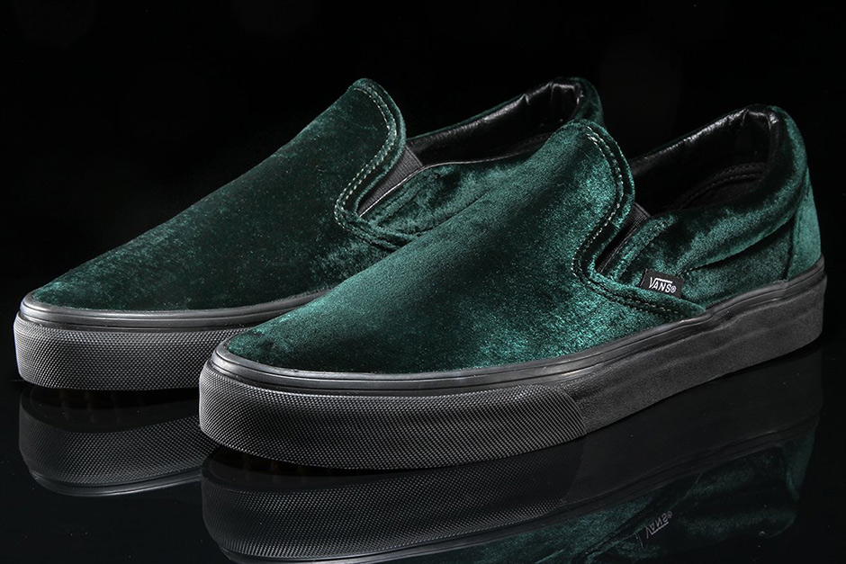 Vans Slip On Velvet Green 3