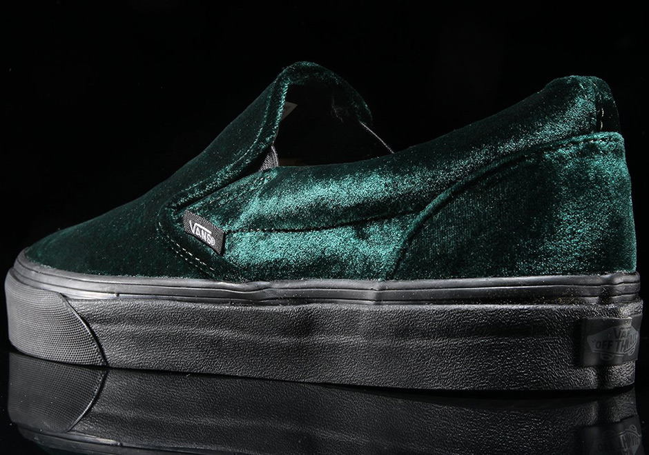 Vans Slip On Velvet Green 6