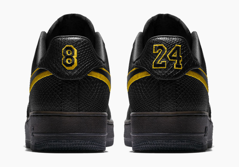 Nike Air Force 1 Black Mamba Kobe Bryant Jersey Retirement 1