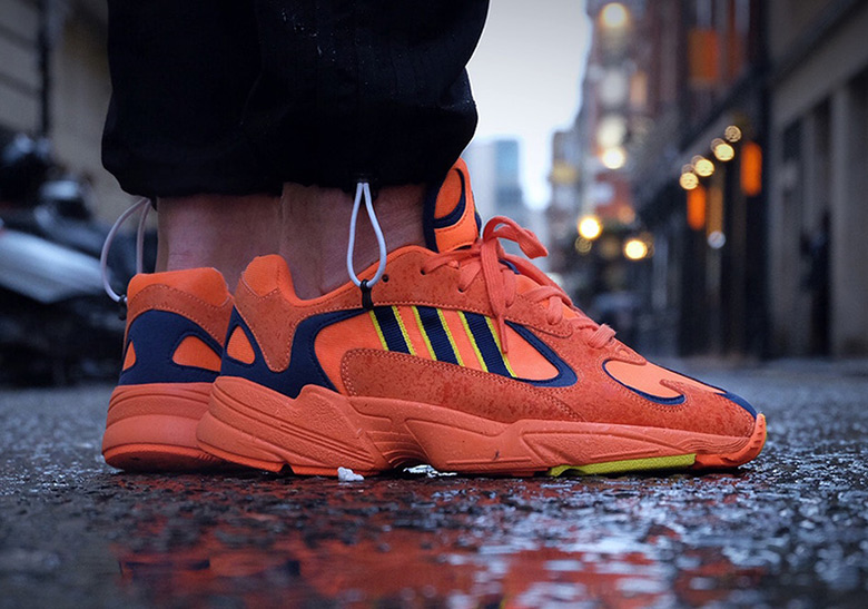 Adidas Yung 1 On Foot Photo Orange Navy Yellow 1