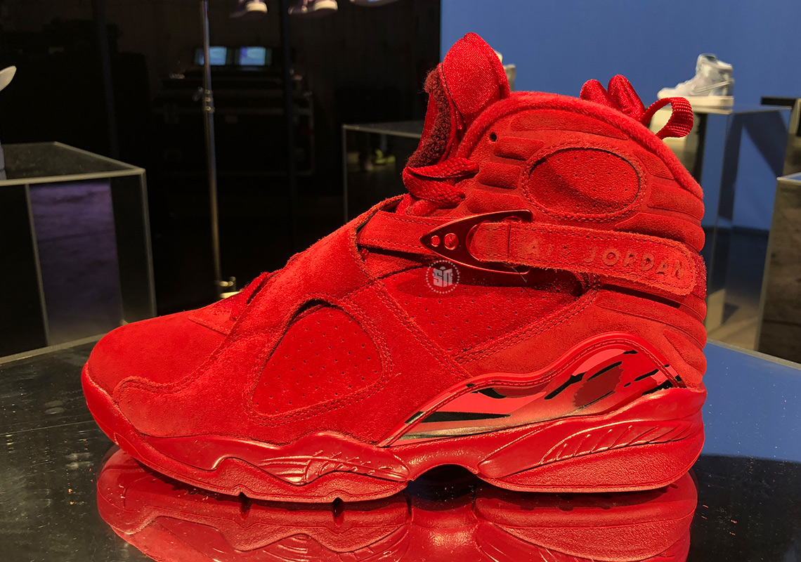 All-Red Air Jordan 8 For Valentine's Day Features A Hidden Message