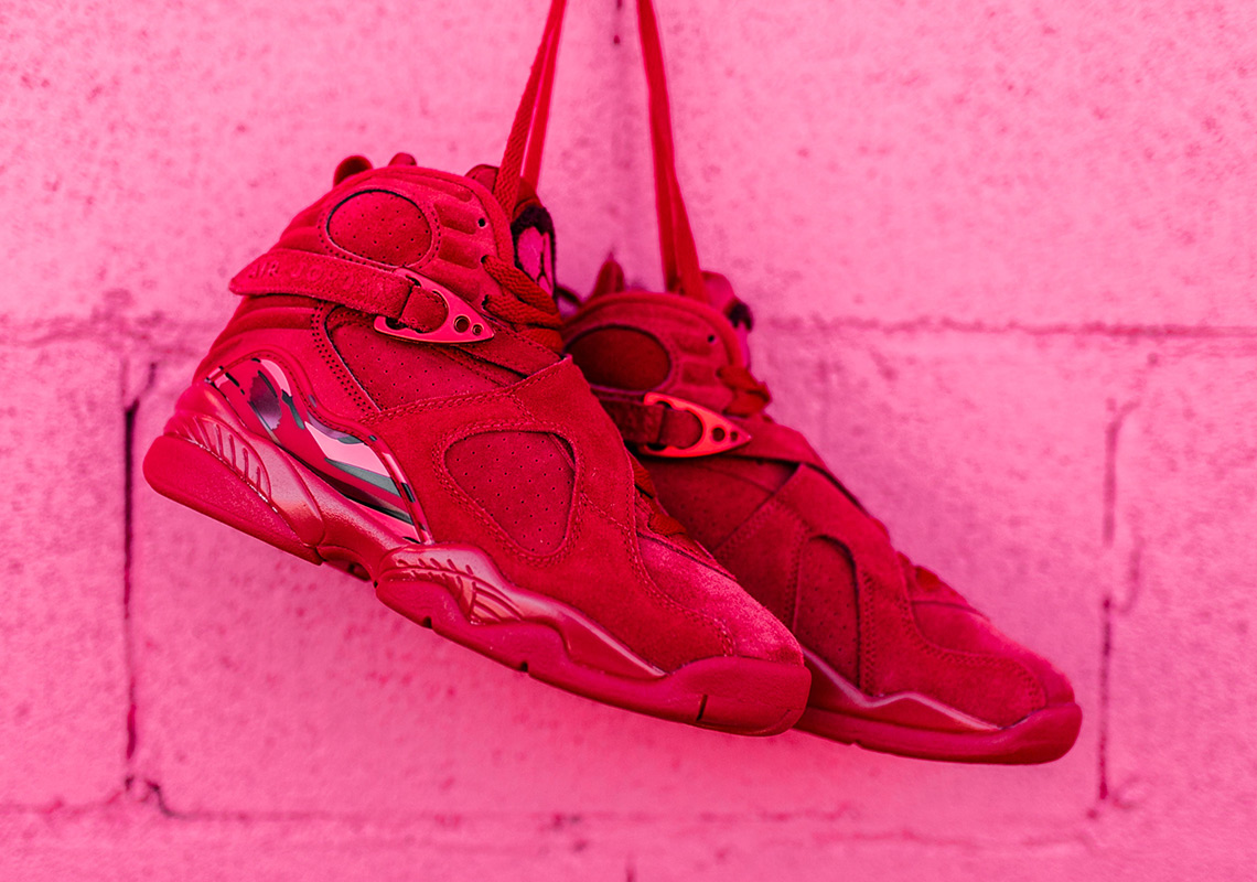 Valentines Day Air Jordan 8 Retro Red Suede 8