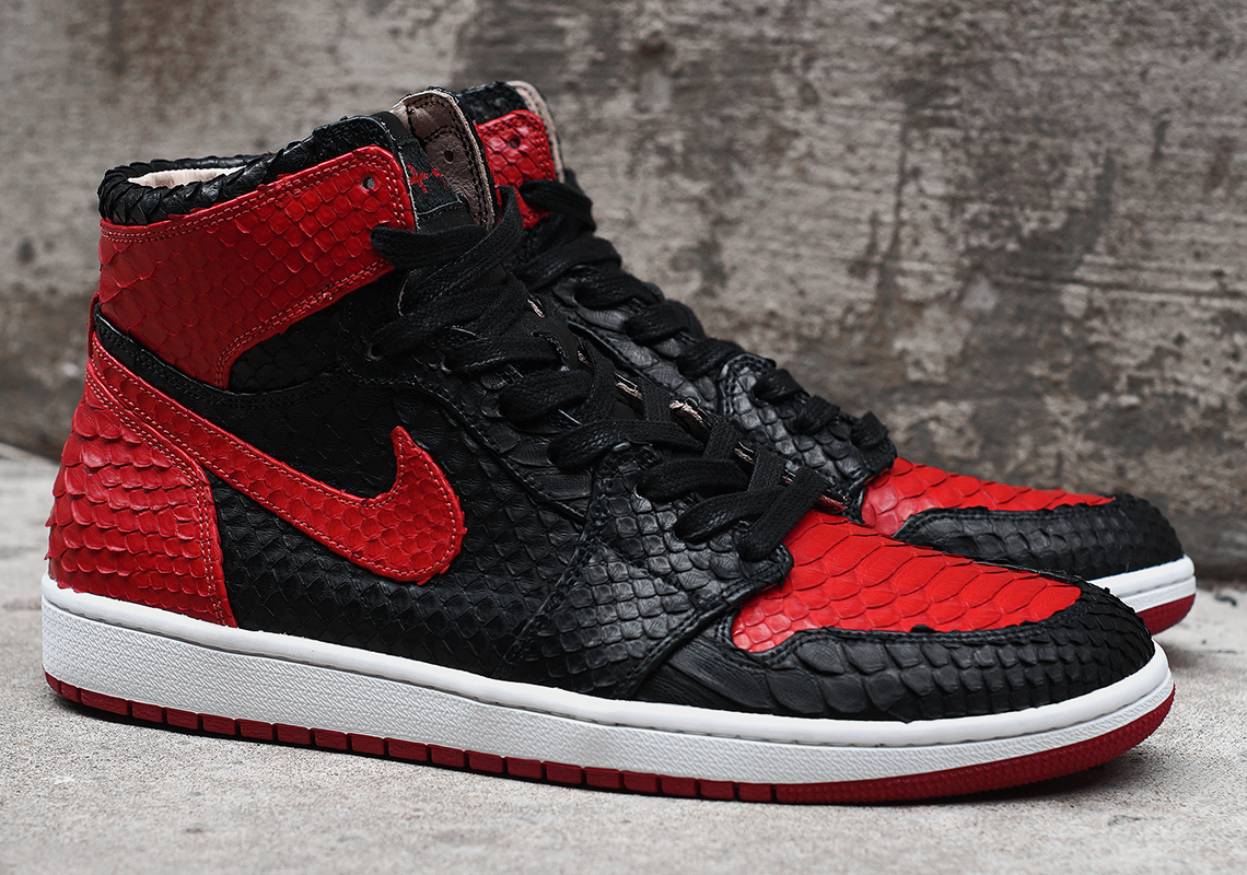 JBF Customs Brings Back His Air Jordan 1 "Banned" In Python