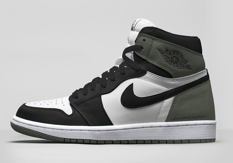 Air Jordan 1 Retro High Og Summit White Black Clay Green 555088 135
