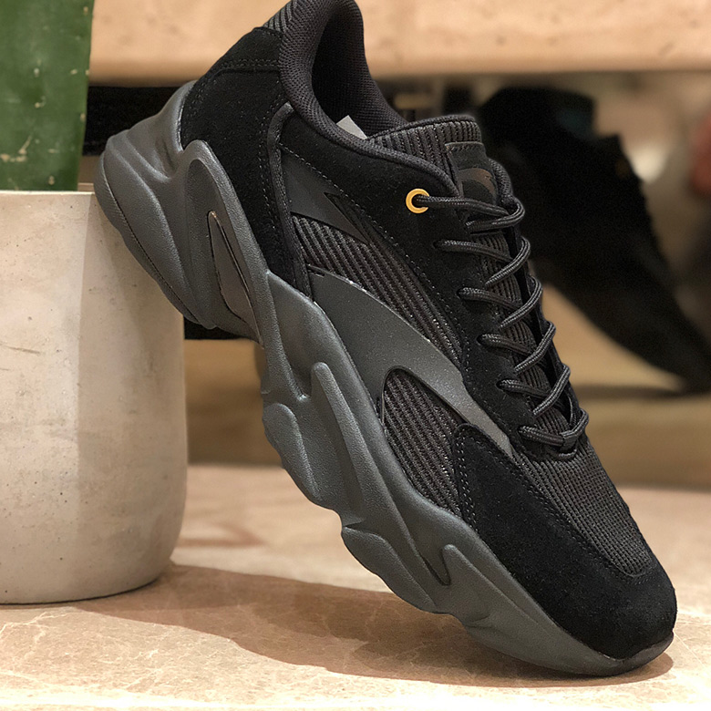 Anta Walker Version 1 Chunky Running Shoe Triple Black 6