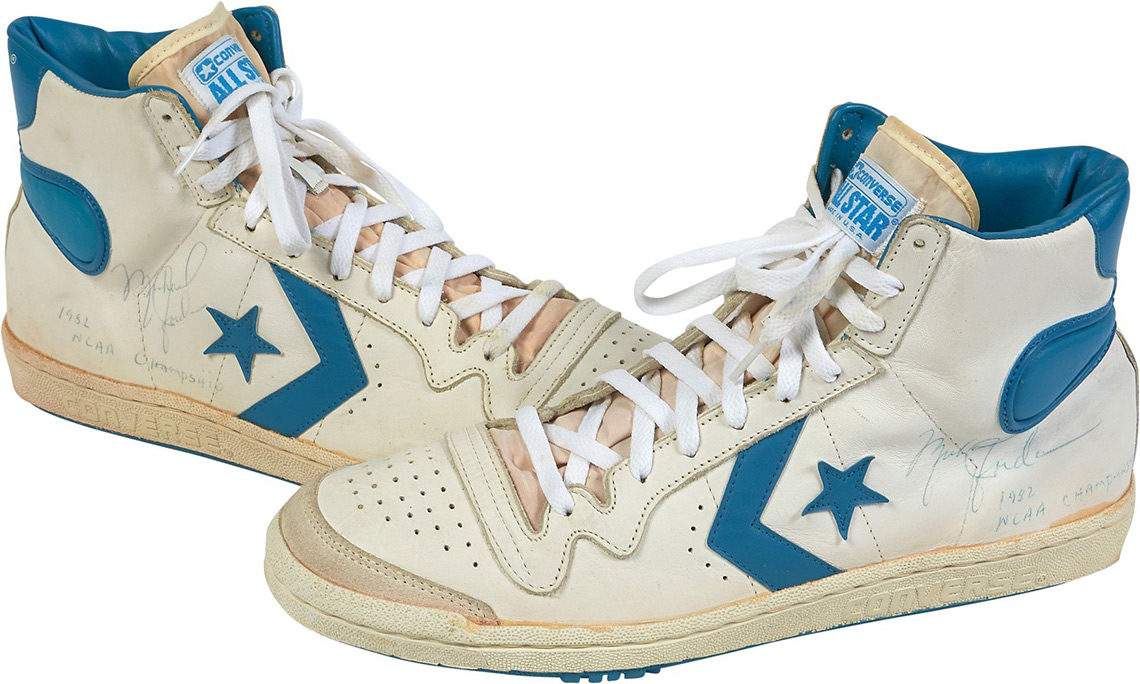 Michael Jordan Game Worn Converse 1982 Auction 2