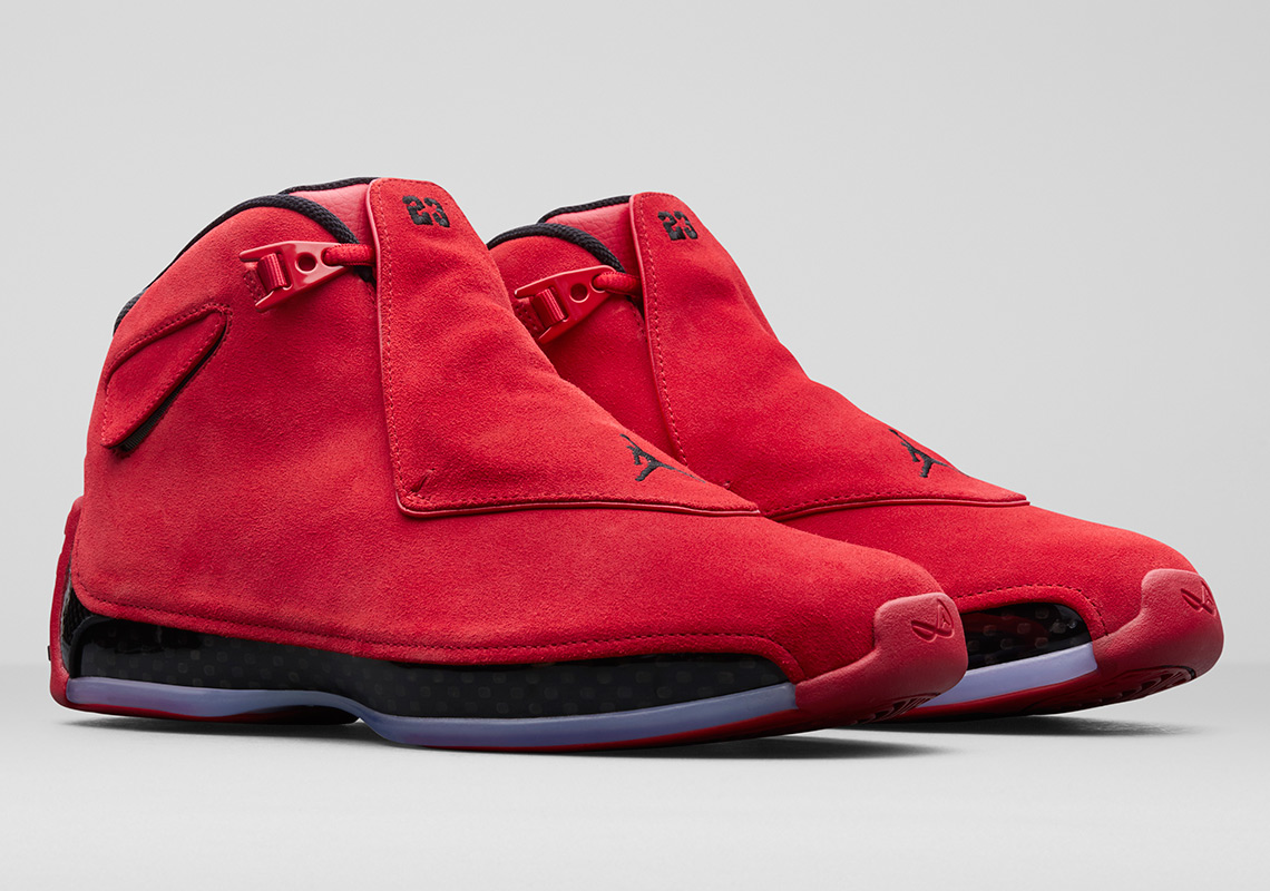 Aa2494 601 Jordan 18 Red Suede