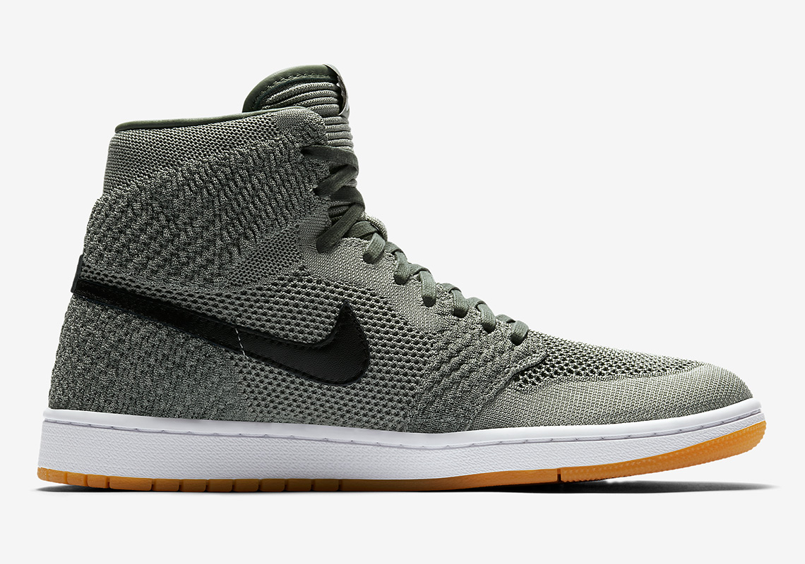 Air Jordan 1 Flyknit Clay Green 919704 333 4