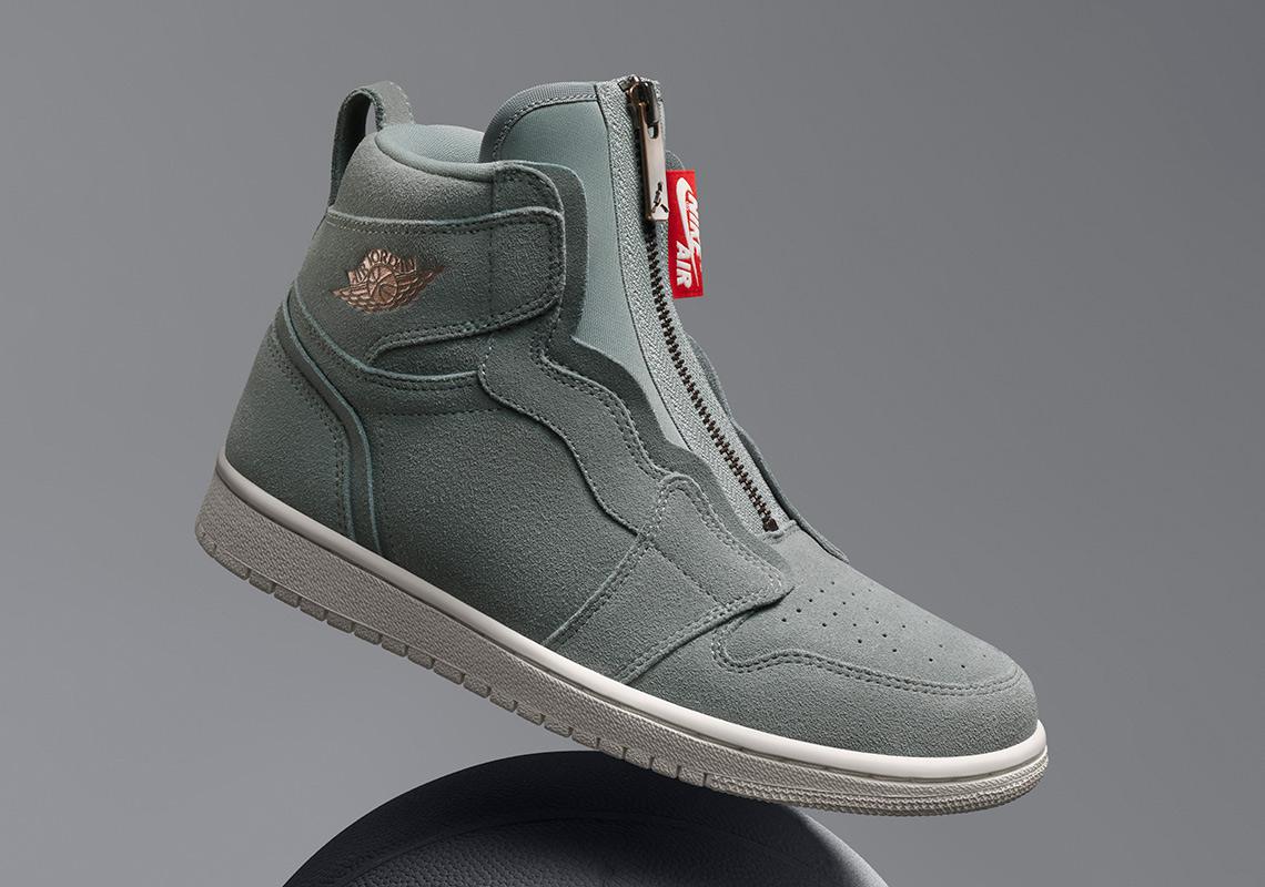 Air Jordan 1 Hi Zip Mica Green Suede
