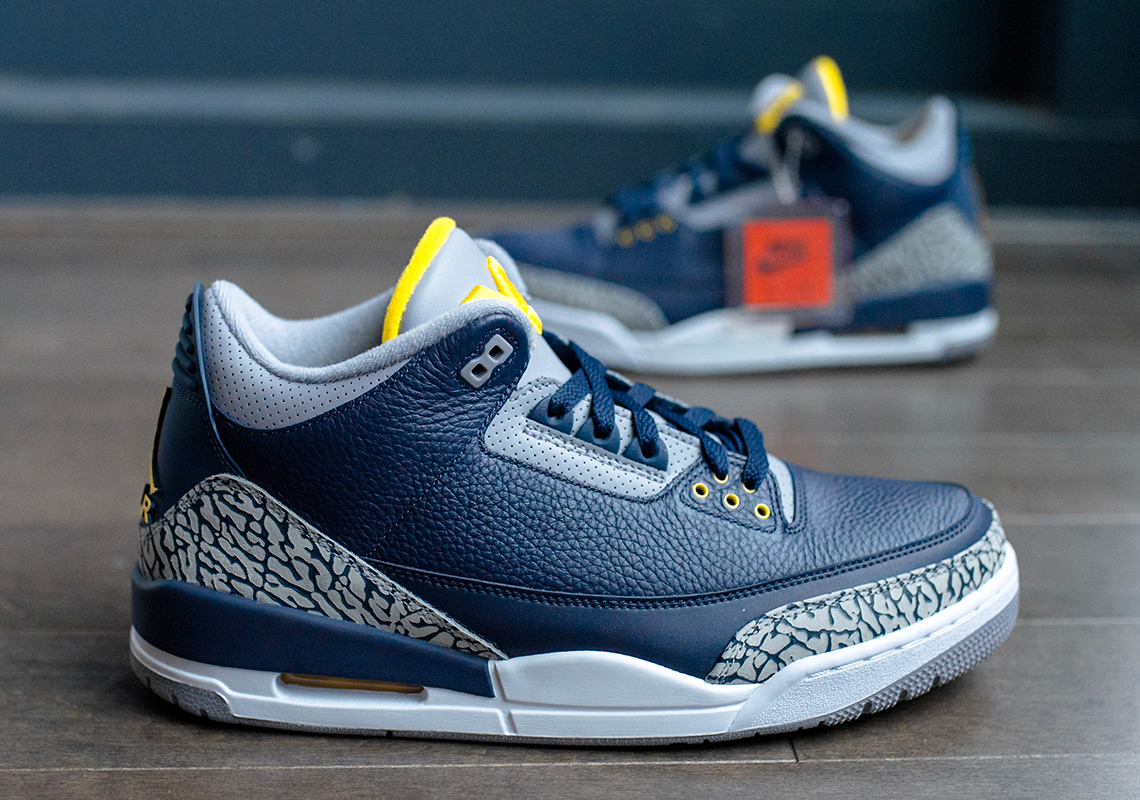 Air Jordan 3 College Pe Michigan 2