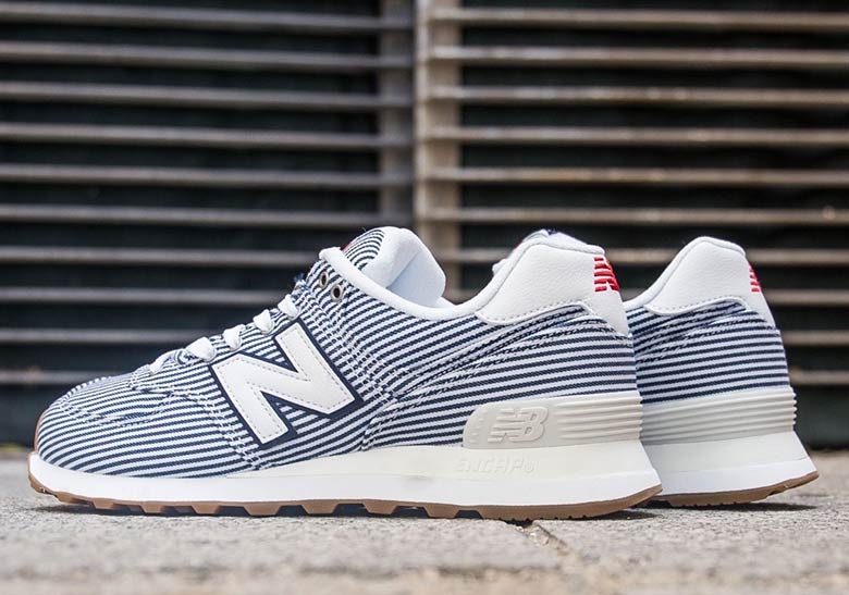 New Balance 574 Sea Salt Pinstripes 4