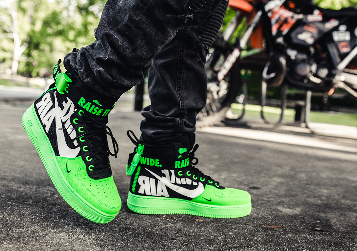Nike Sf Af1 Mid 12 O Clock Boys Green 1