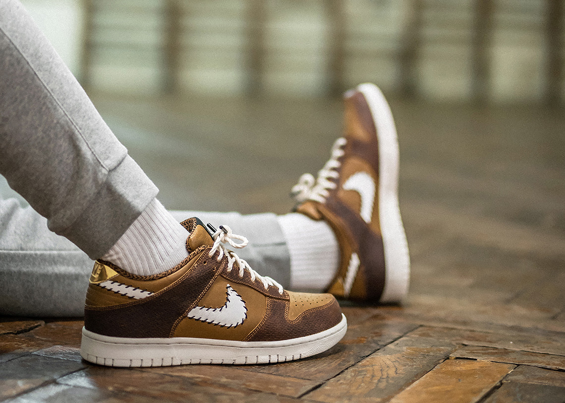 Nike Dunk Low Qs Paris Basketball Court Brown 1