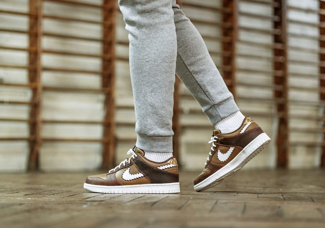 Nike Dunk Low Qs Paris Basketball Court Brown 2