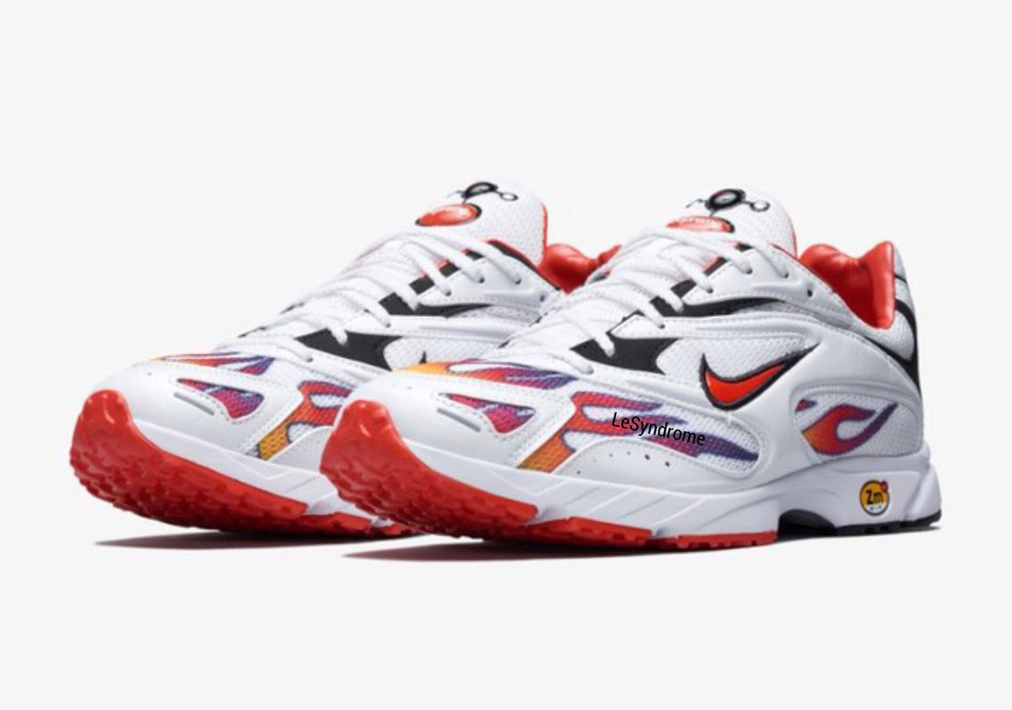 Supreme Nike Zoom Streak Spectrum Plus White Habanero Red Black Aq1279 100