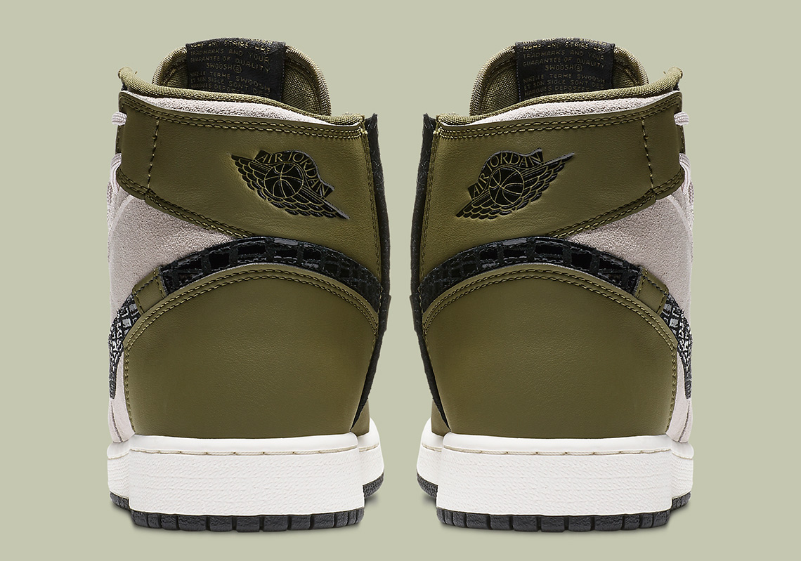 Air Jordan 1 Rebel Xx Olive Canvas Moon Particle Black Ar5599 300 6