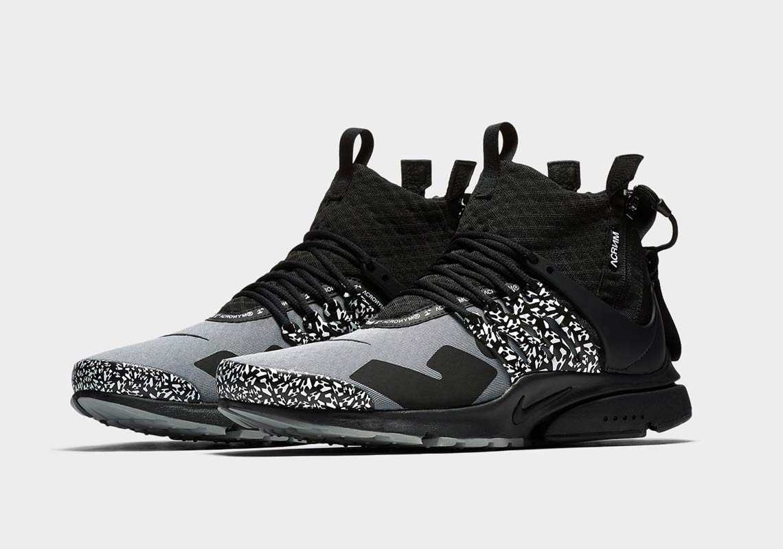 Acronym Nike Presto Mid Black Grey Ah7832 001 7