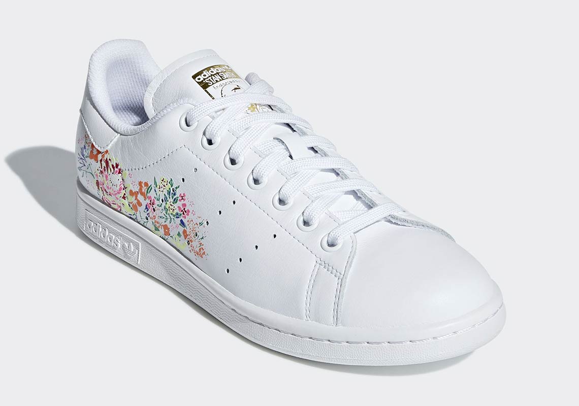 Adidas Stan Smith White Floral Bc0259 4