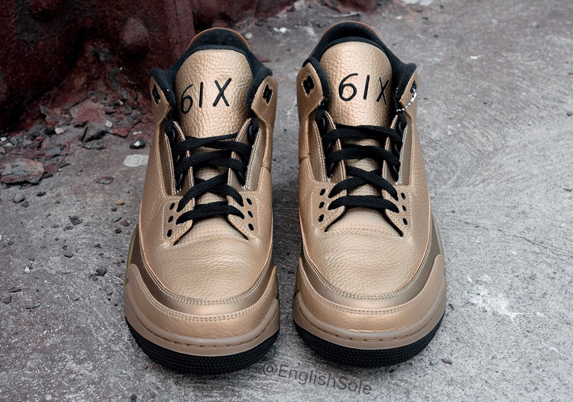 Air Jordan 3 Drake Gold 6ix Toronto 4