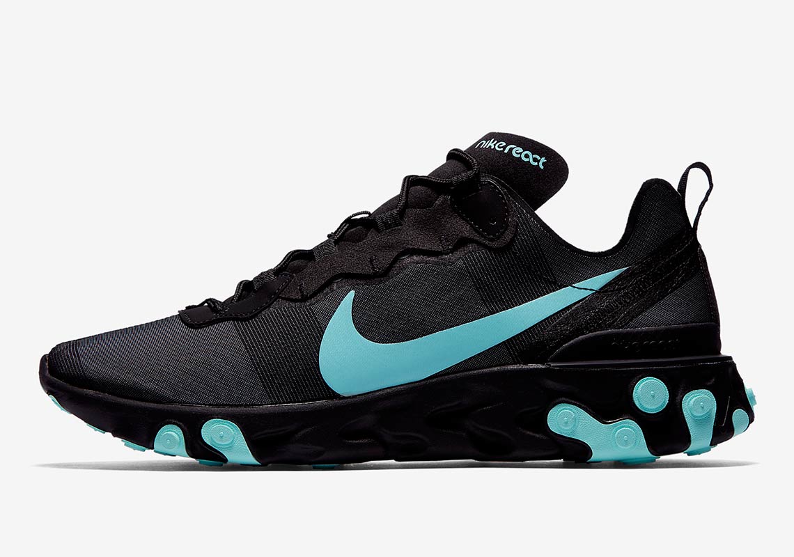 Nike React Element 55 Black Blue Bq6166 004 4