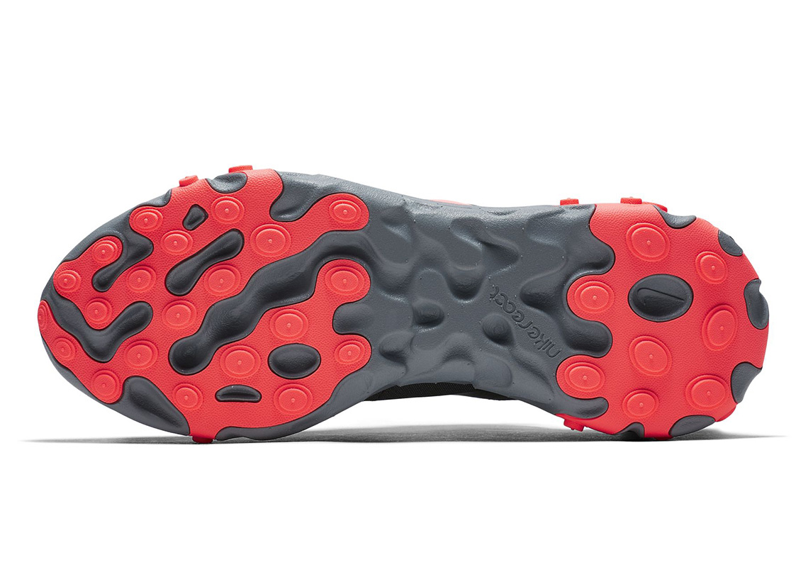 Nike React Element 55 Black Solar Red Grey 3