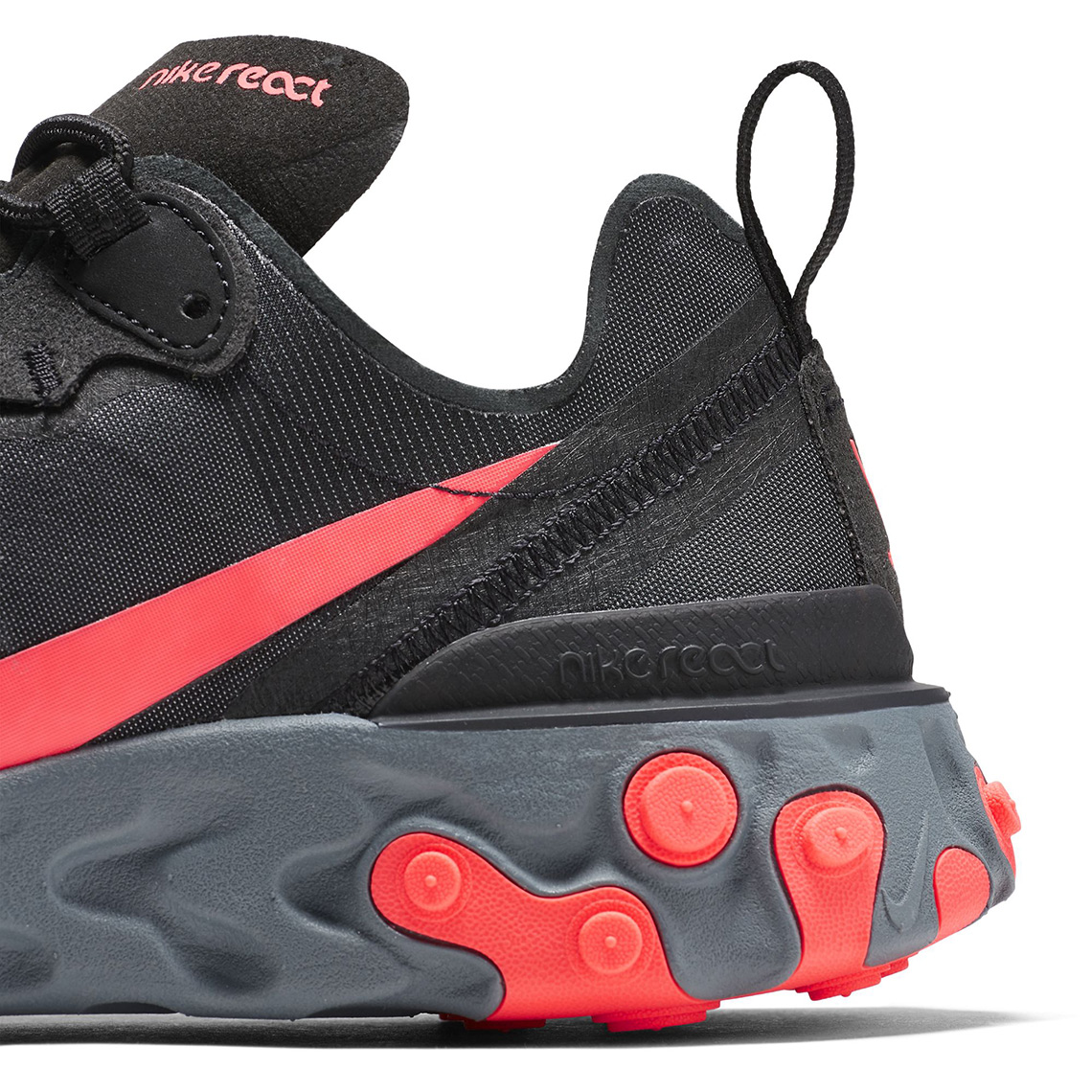 Nike React Element 55 Black Solar Red Grey 7