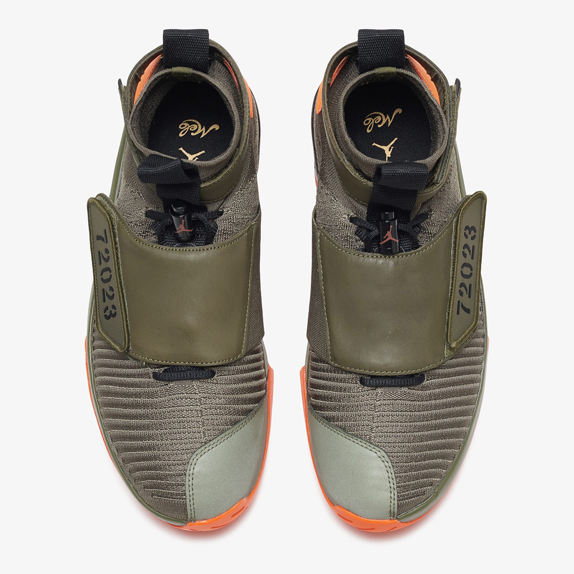 Air Jordan 20 Flyknit Olive Orange Flight Jacket 5