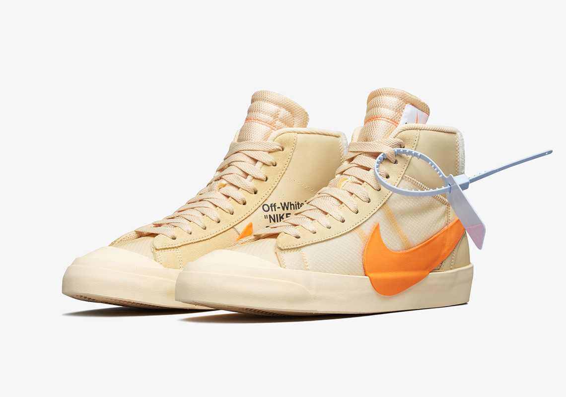Off White Nike Blazer Tan Orange Aa3832 700 Official Images 1