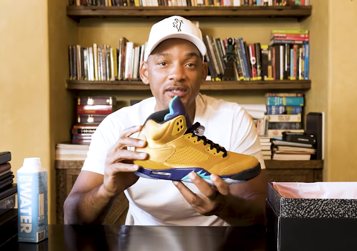 Will Smith Unboxes His Upcoming Air Jordan 5 "Fresh Prince" With Friends And Family Edition
