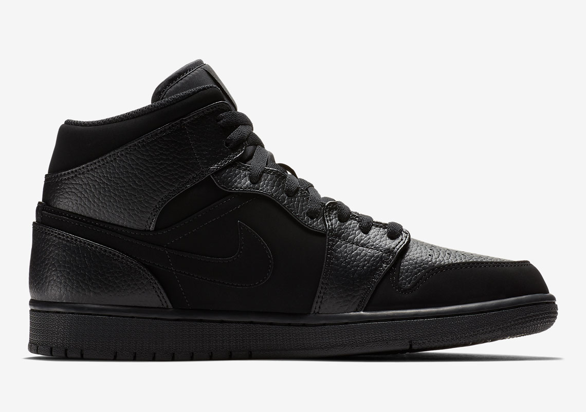 Air Jordan 1 Mid Triple Black 554724 064 5