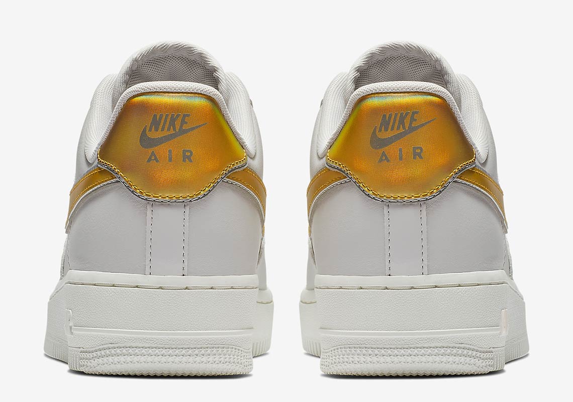 Nike Air Force 1 Low Metallic Swoosh White Ar0642 001 1