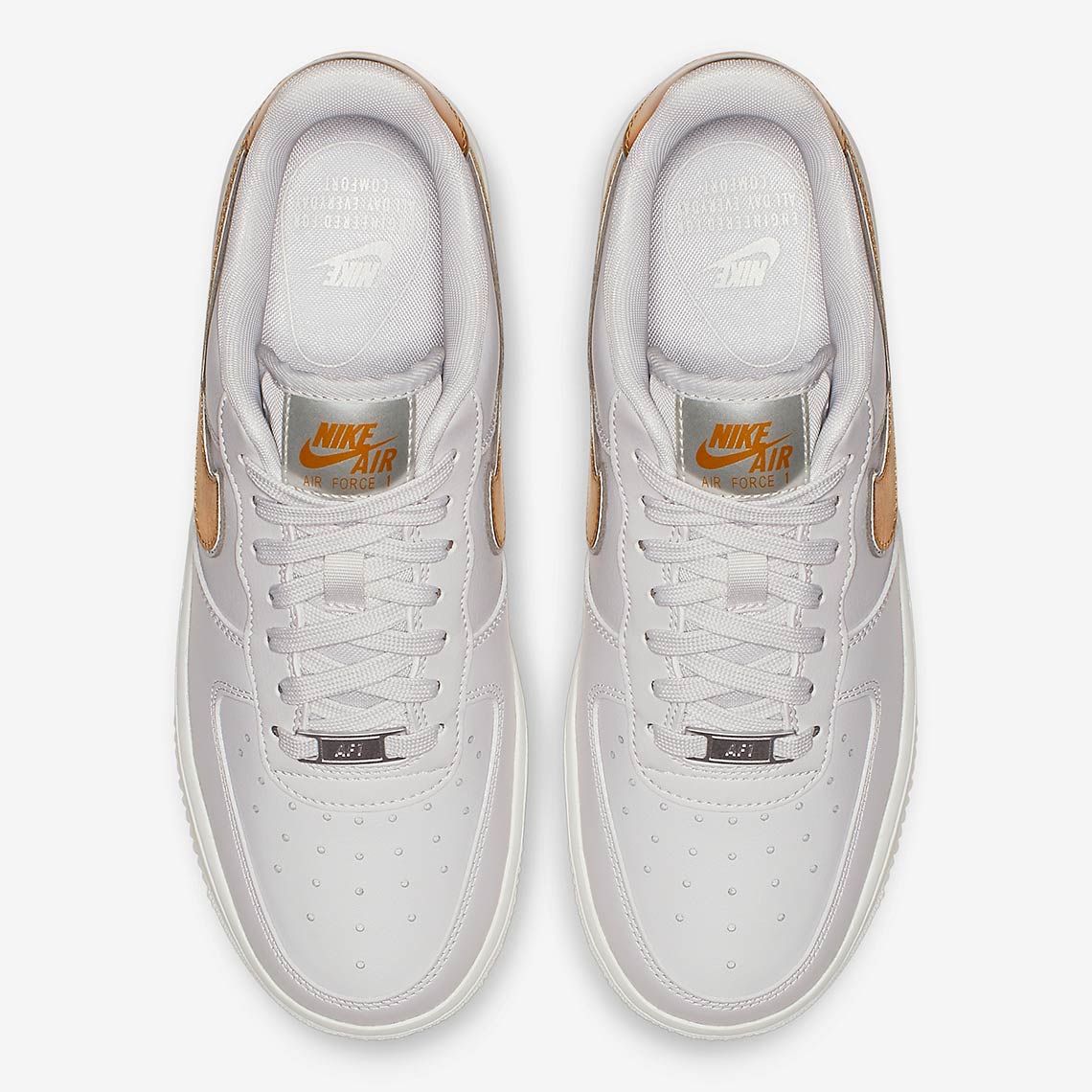 Nike Air Force 1 Low Metallic Swoosh White Ar0642 001 2