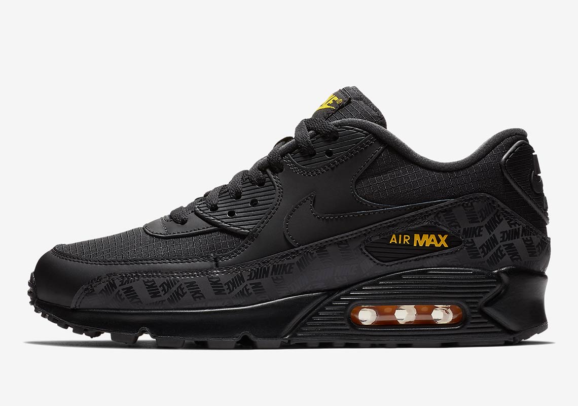 Nike Air Max 90 Black Yellow Bq4685 001 5