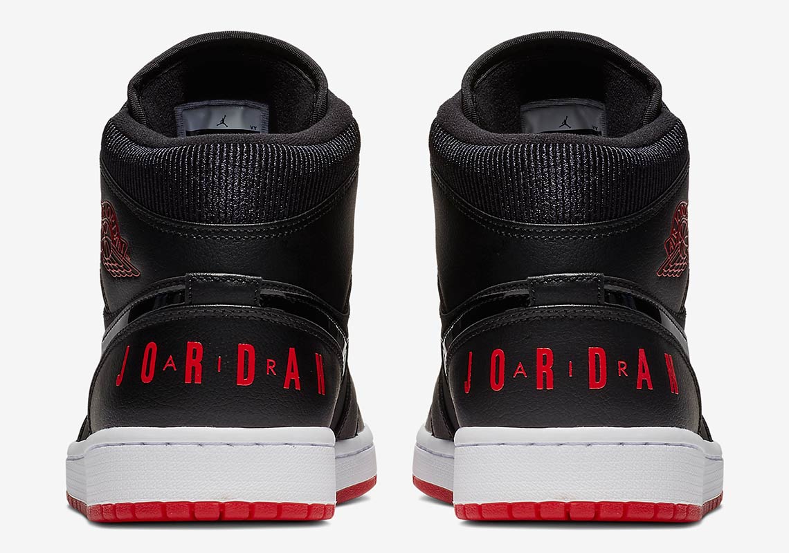 Air Jordan 1 Mid Black Red Bq6578 001 3