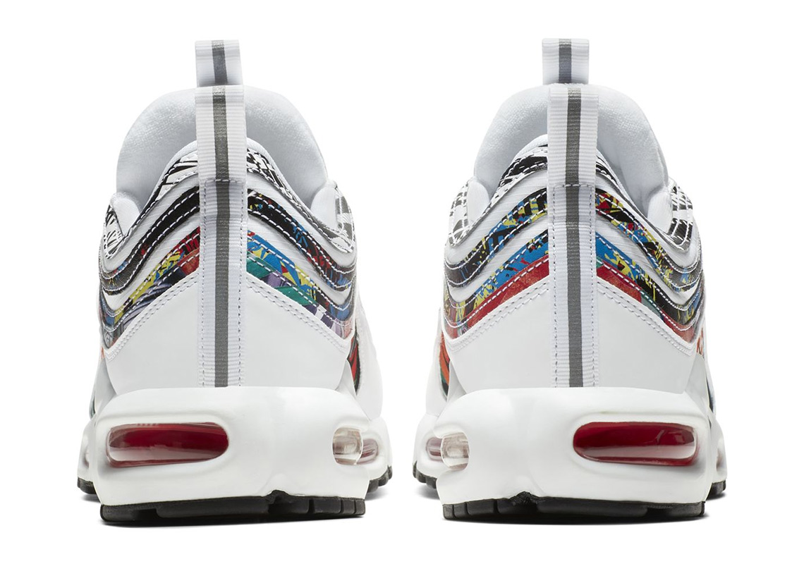 Nike Air Max Plus 97 City Pride Miami White Black Habanero Red Dynamic Yellow 2