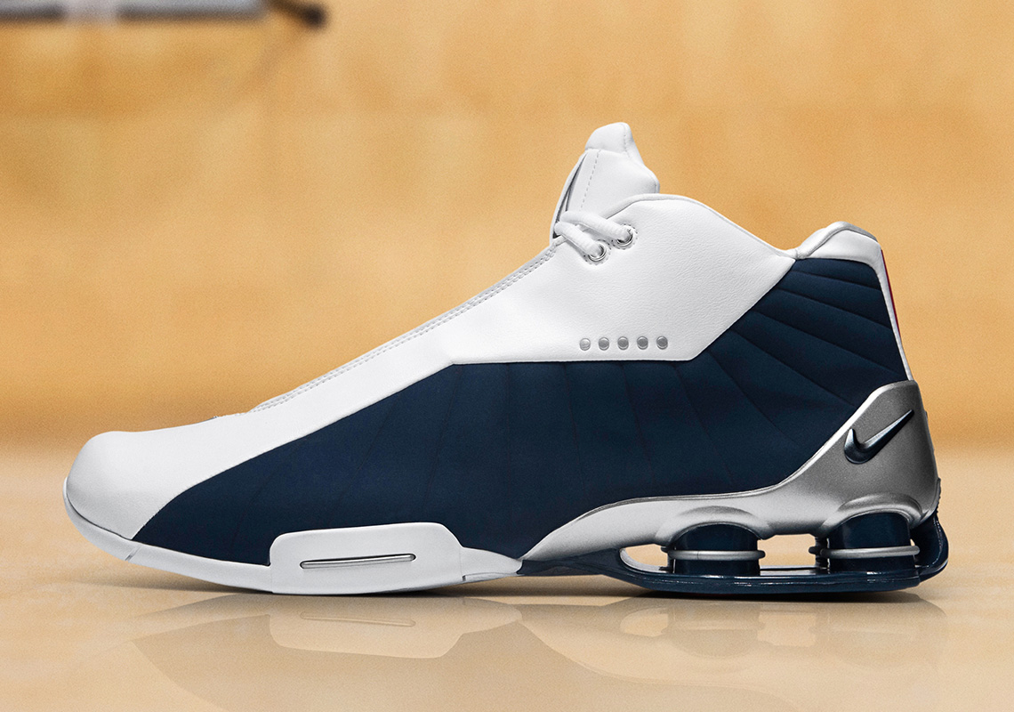 Nike Shox Bb4 2019 White Navy 1