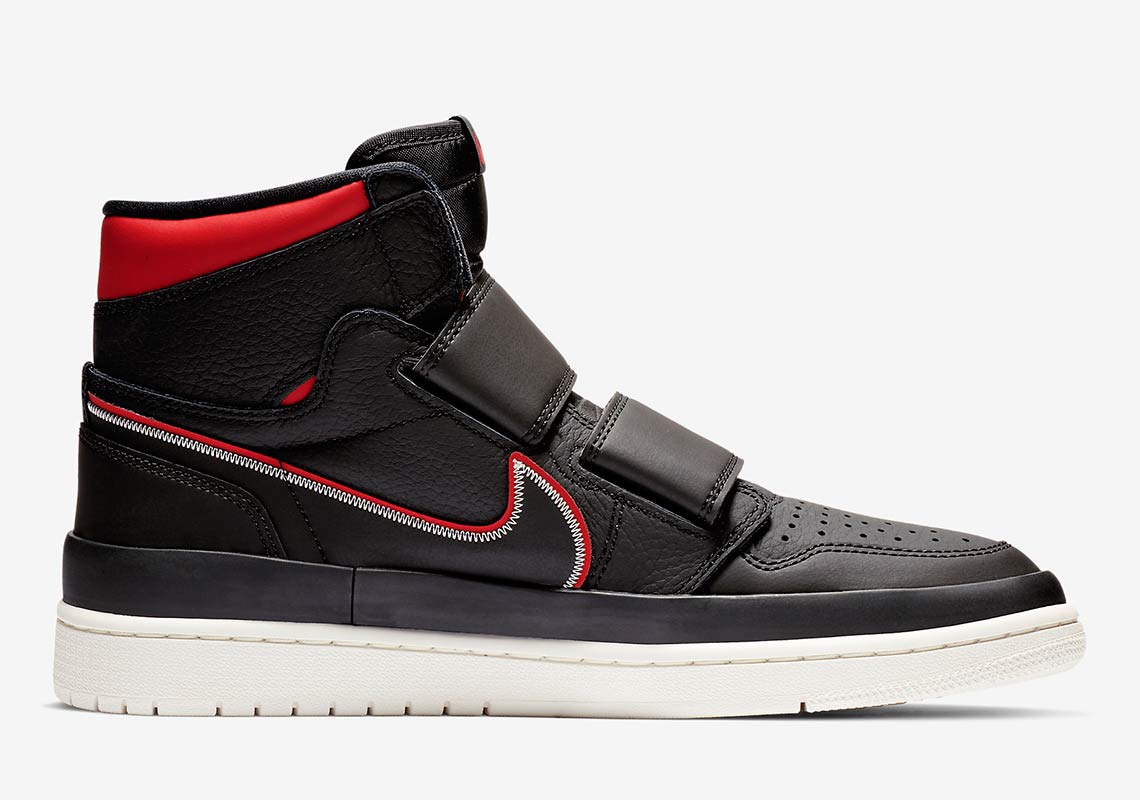 Air Jordan 1 High Double Strap Black Red Aq7924 016 2