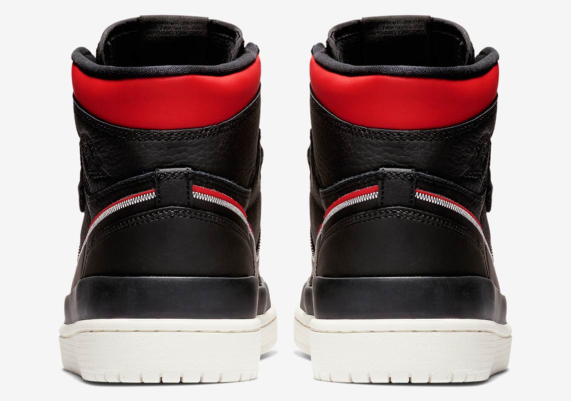 Air Jordan 1 High Double Strap Black Red Aq7924 016 3
