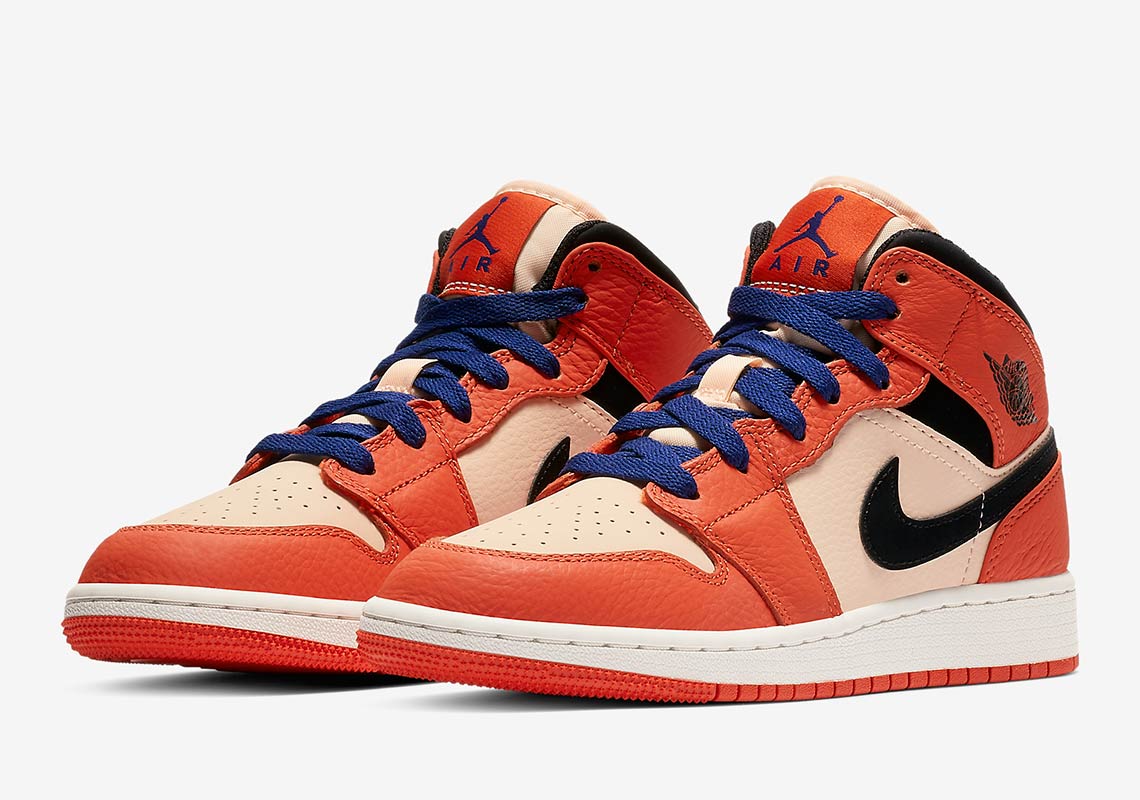 Air Jordan 1 Mid For Girls Appears In Team Orange
