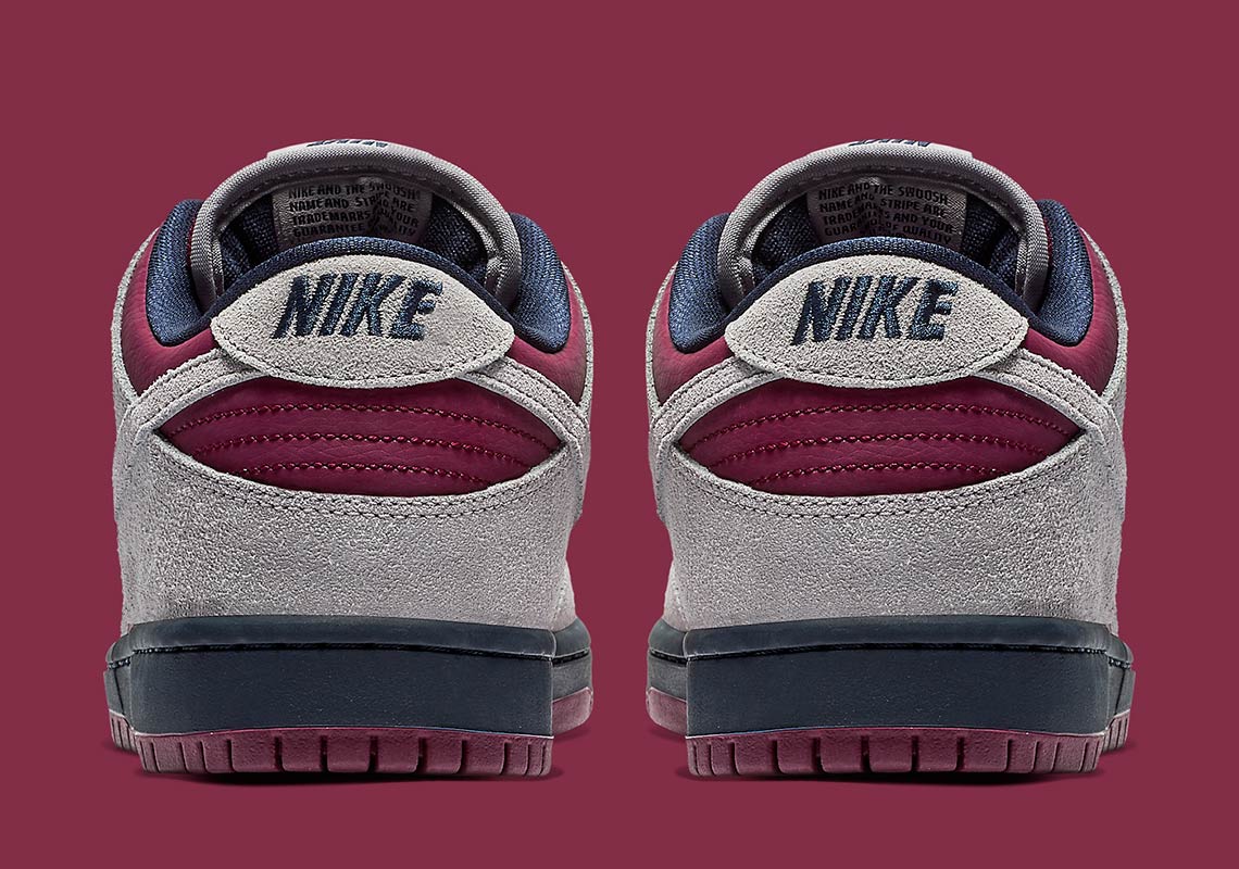 Nike Sb Dunk Low Maroon Grey Bq6817 001 4