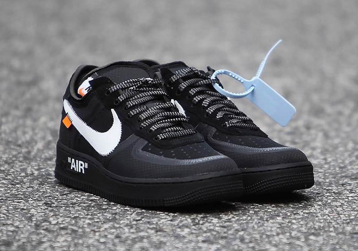 Off White Nike Air Force 1 Low Black Ao4606 001 4