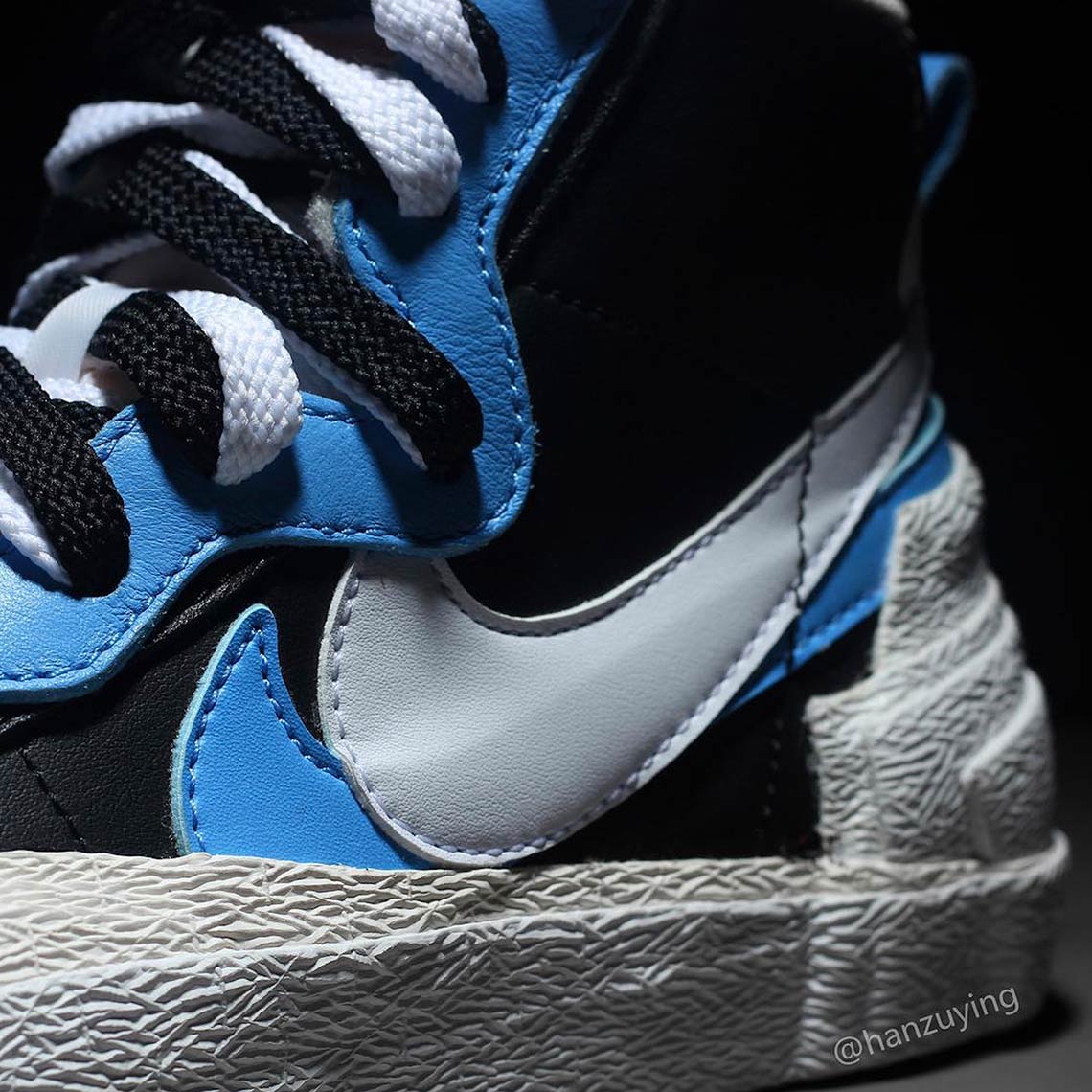 Sacai Nike Blazer White Blue Black Bv0072 001 8