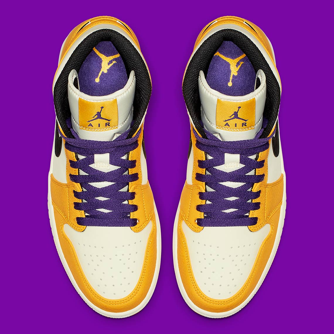 Air Jordan 1 Mid Lakers 852542 700 5