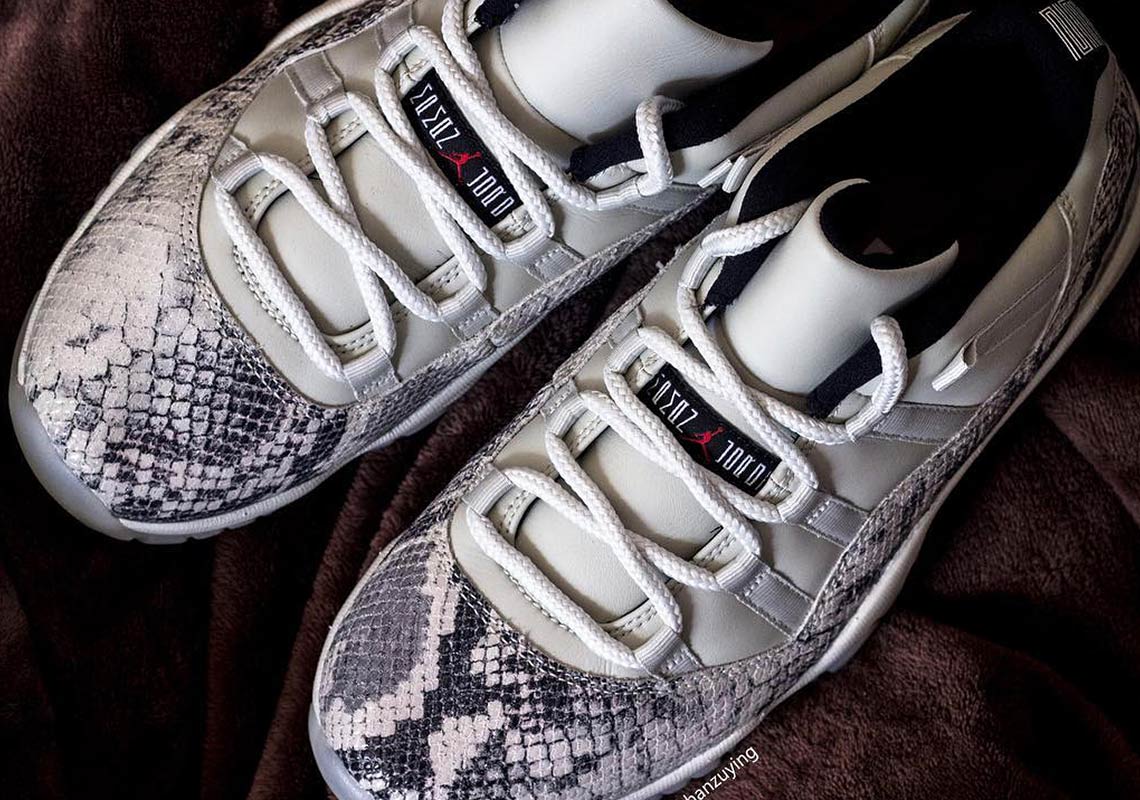 Air Jordan 11 Low Snakeskin Light Bone Cd6846 002 14