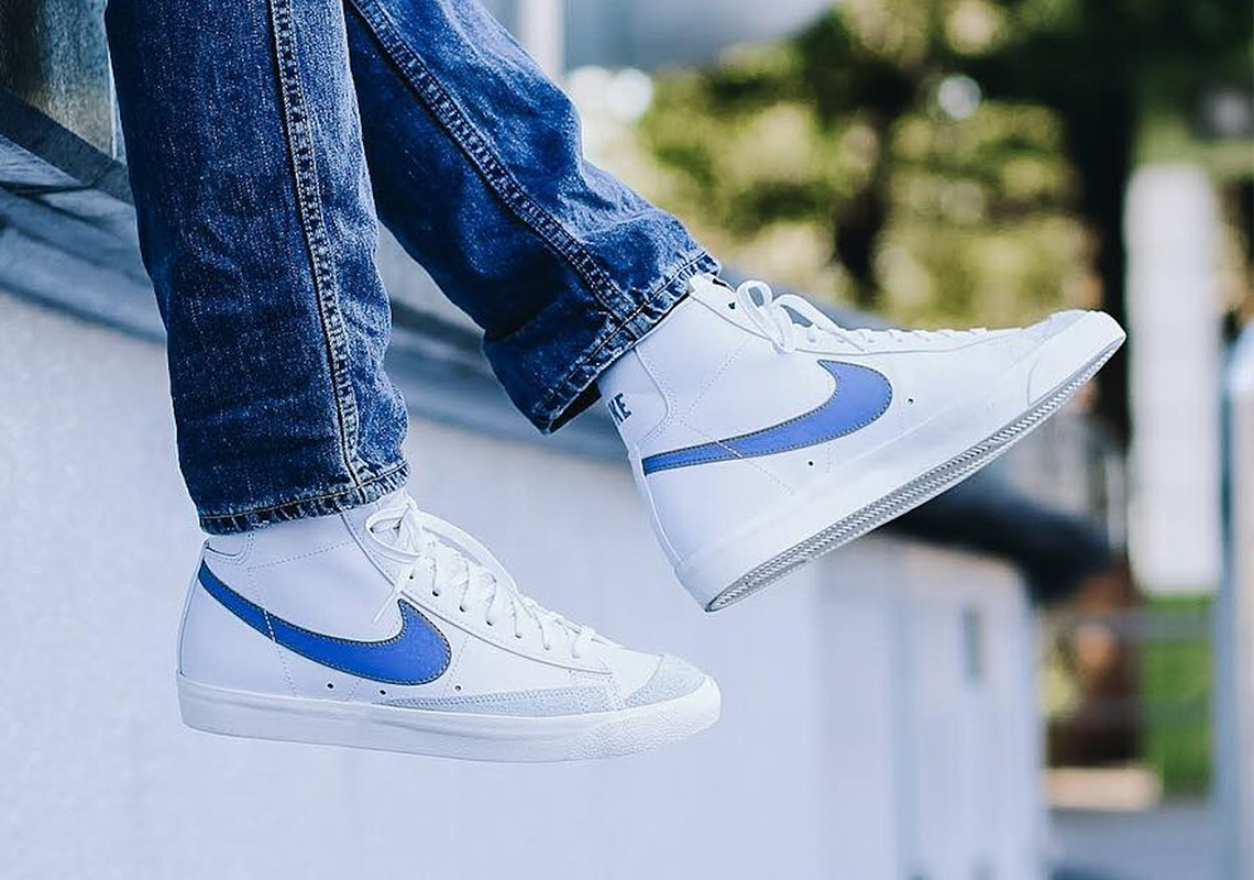 The Nike Blazer Mid Vintage '77 Is Also Appearing With Blue Swoosh Logos