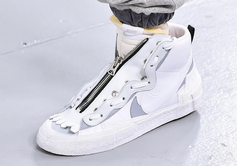 Sacai Nike Blazer Fall Winter 2019 White Grey