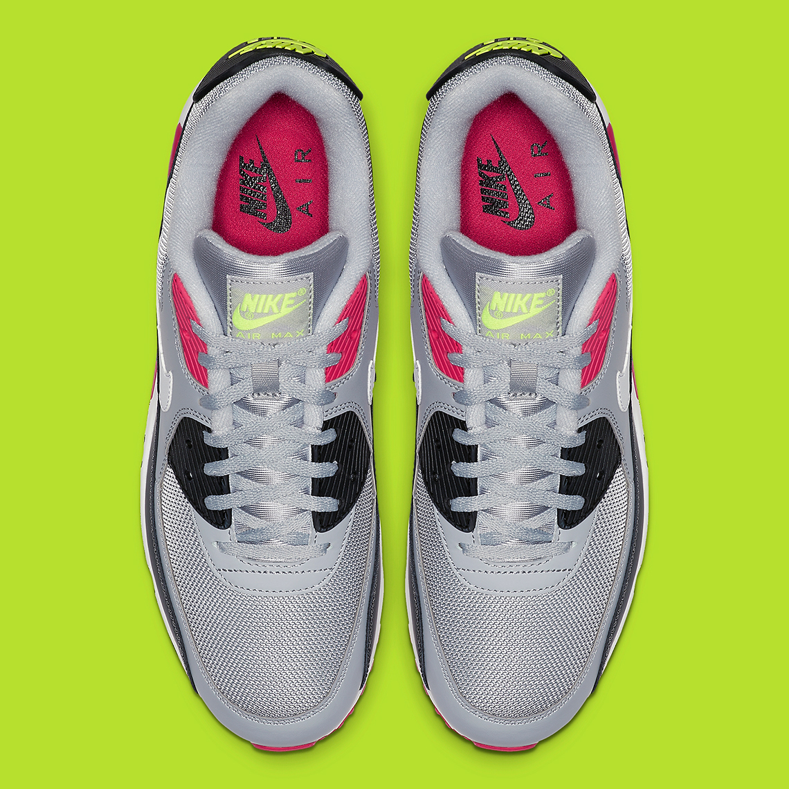Nike Air Max 90 Grey Pink Volt Aj1285 020 1
